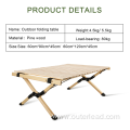 Pine Wooden Foldable Rectangular Table